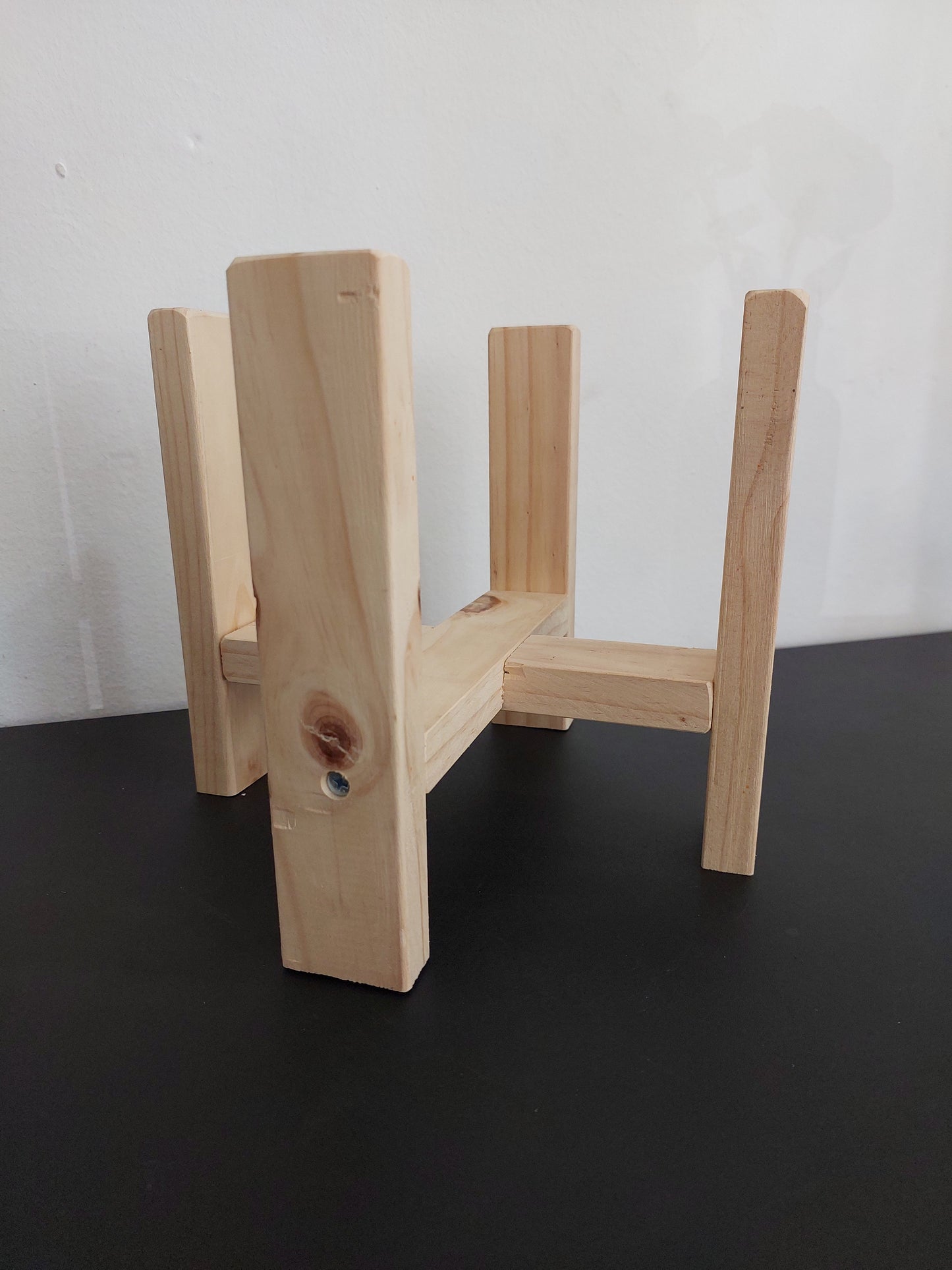 Soporte de Madera talla S - Porta Maceta 20 cm. - Madera Natural