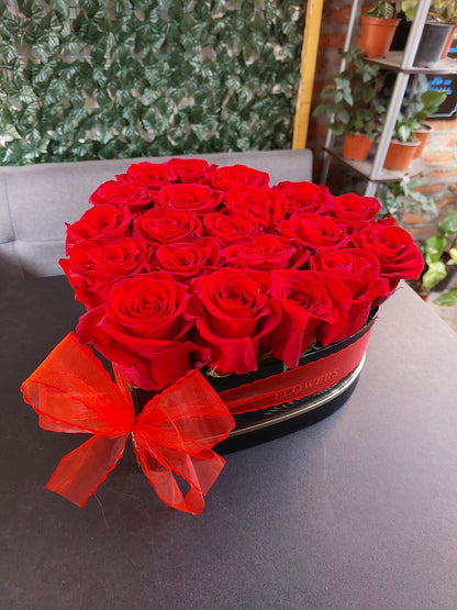 Corazón 20 Rosas Ecuatorianas - Rosas Importadas