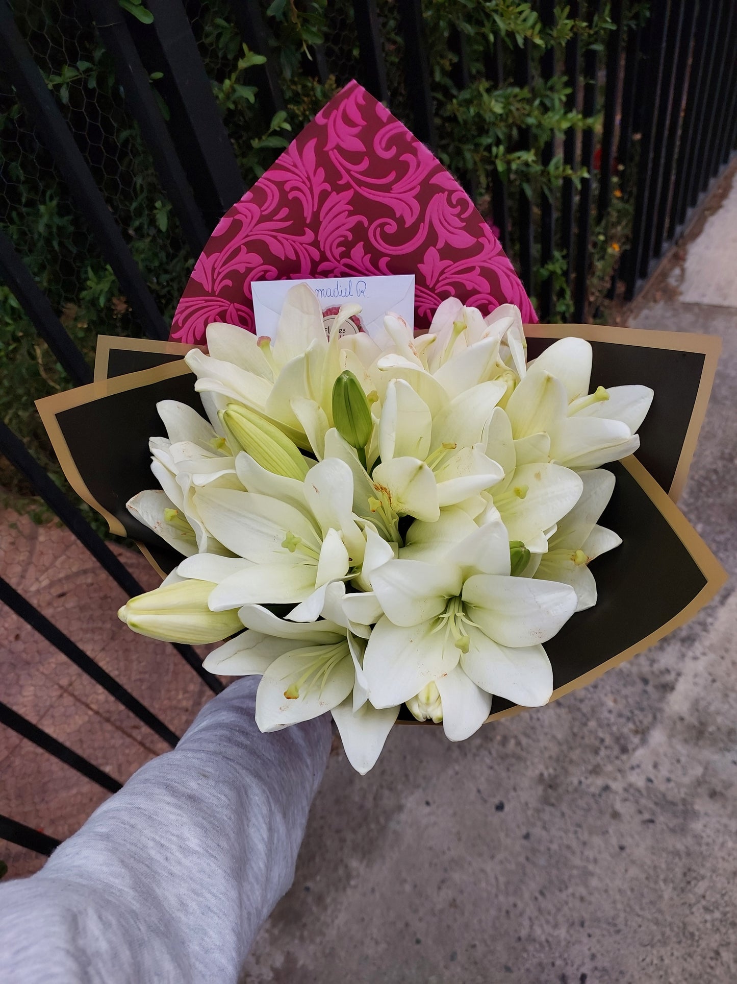 Bouquet 5 Liliums Blancos