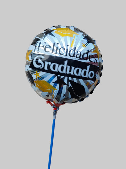Globo Graduación Metalizado - Felicidades Graduado