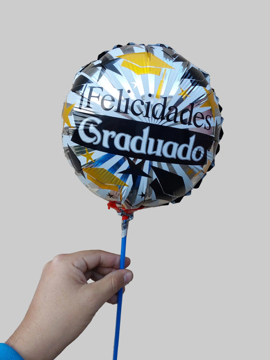 Globo Graduación Metalizado - Felicidades Graduado